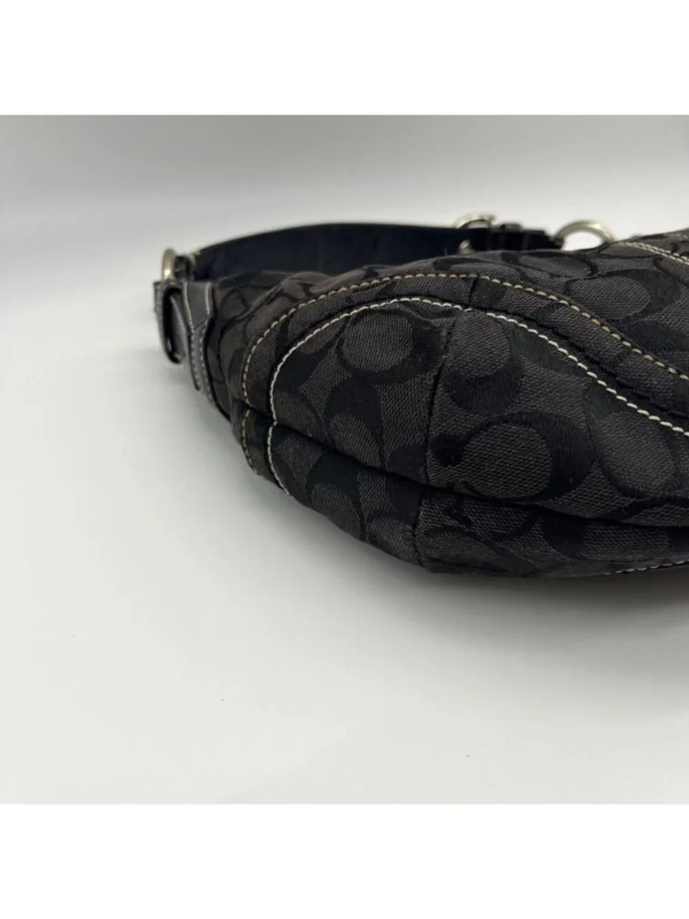 Coach Signature Canvas Black Soho Shoulder Bag - Picture 7 of 10